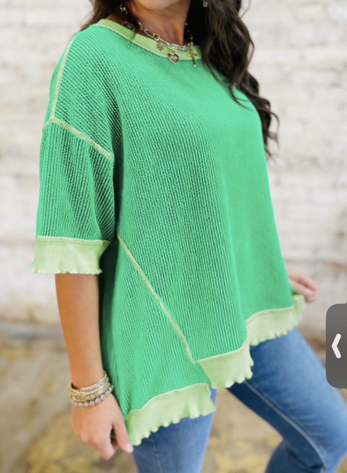 Green Oversized Top