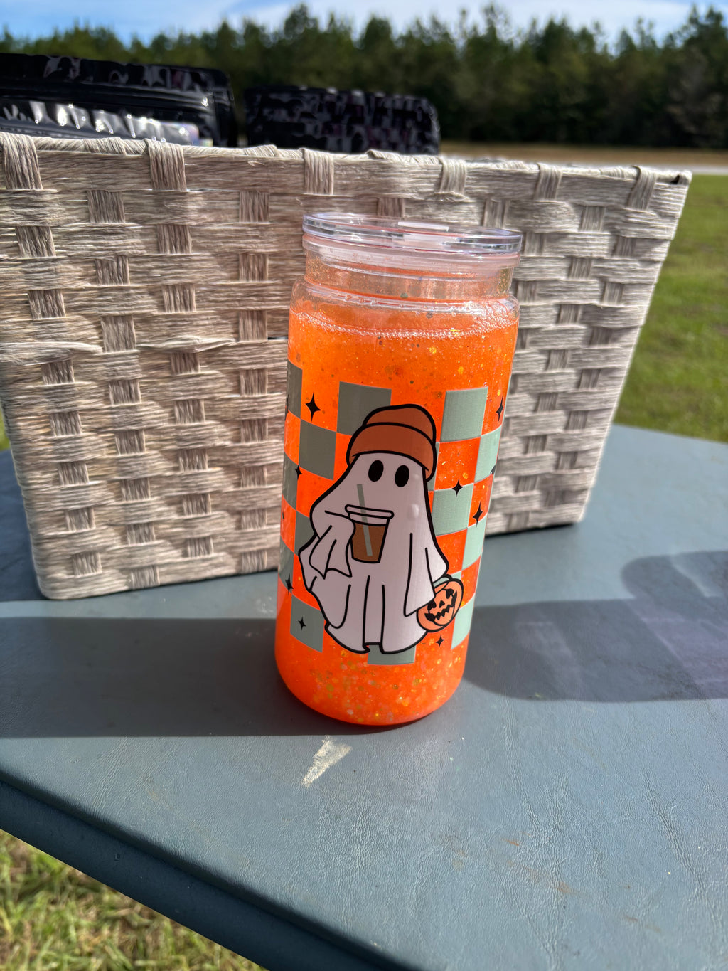 16oz Plastic SnowGlobe Tumbler