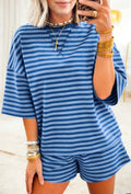 Blue Stripe Two-Piece Set