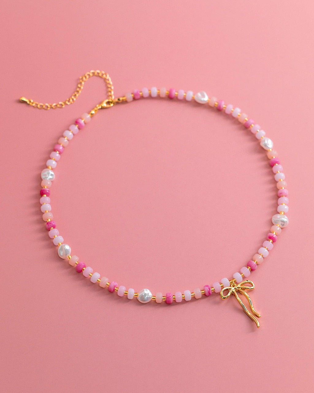 Pastel Crush Coquette Bead Pearl Necklace
