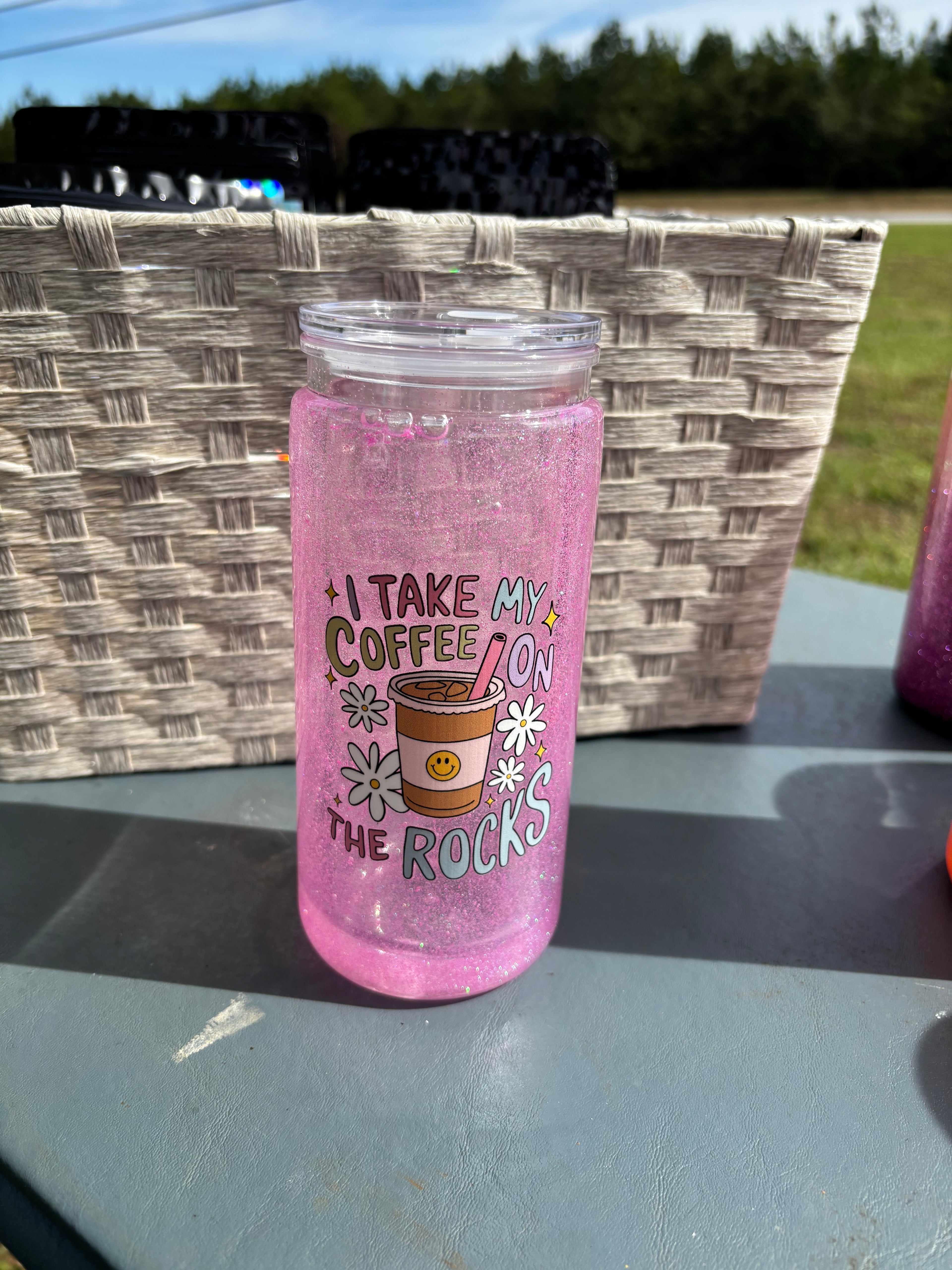 16oz Plastic SnowGlobe Tumbler