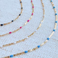 Color Pop Enamel Chain Necklace