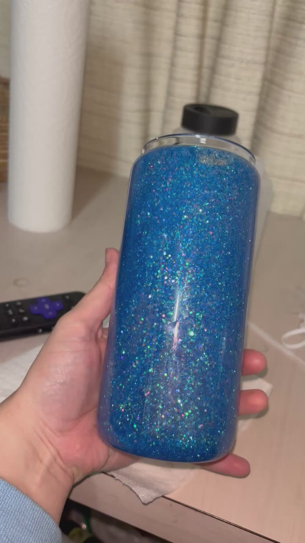 20oz Glass SnowGlobe Tumbler Without Handle